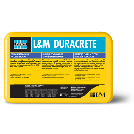 Laticrete - L&M Duracrete Mortier de resurfaçage et correctif à base de ciment 50 lb