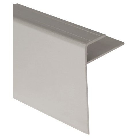 M-D PRO - Nez de marche pour plancher laminé en aluminium Titane satiné 1/2" x 8'