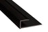 M-D PRO - Moulure en J pour vinyle en aluminium enduit de poudre noir mat - 3/8" (10 mm) x 1" x 12'