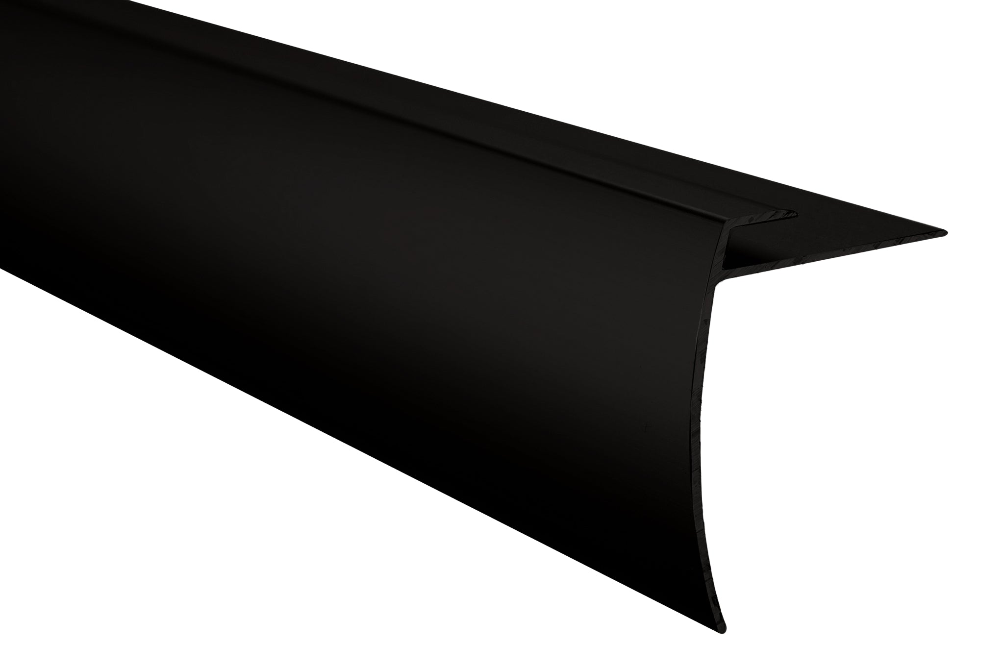 M-D PRO - Nez de marche pour vinyle en aluminium enduit de poudre noir mat - 3/16" x 1-7/8" (47.5 mm) x 1-5/8" x 12'
