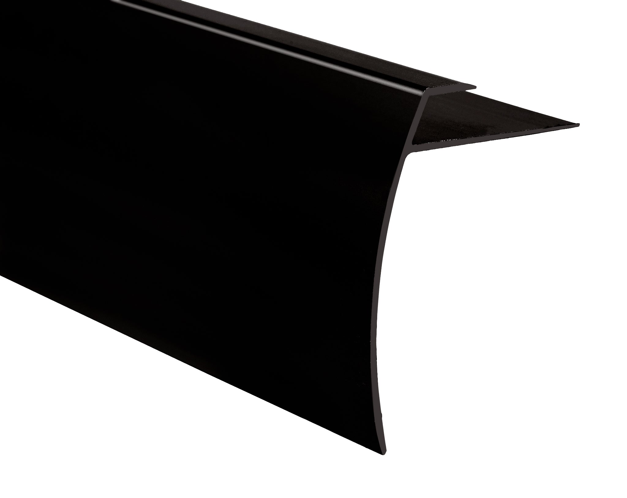 M-D PRO - Nez de marche pour vinyle en aluminium enduit de poudre noir mat - 1/4" x 1-7/8" (47.5 mm) x 1-5/8" x 12'
