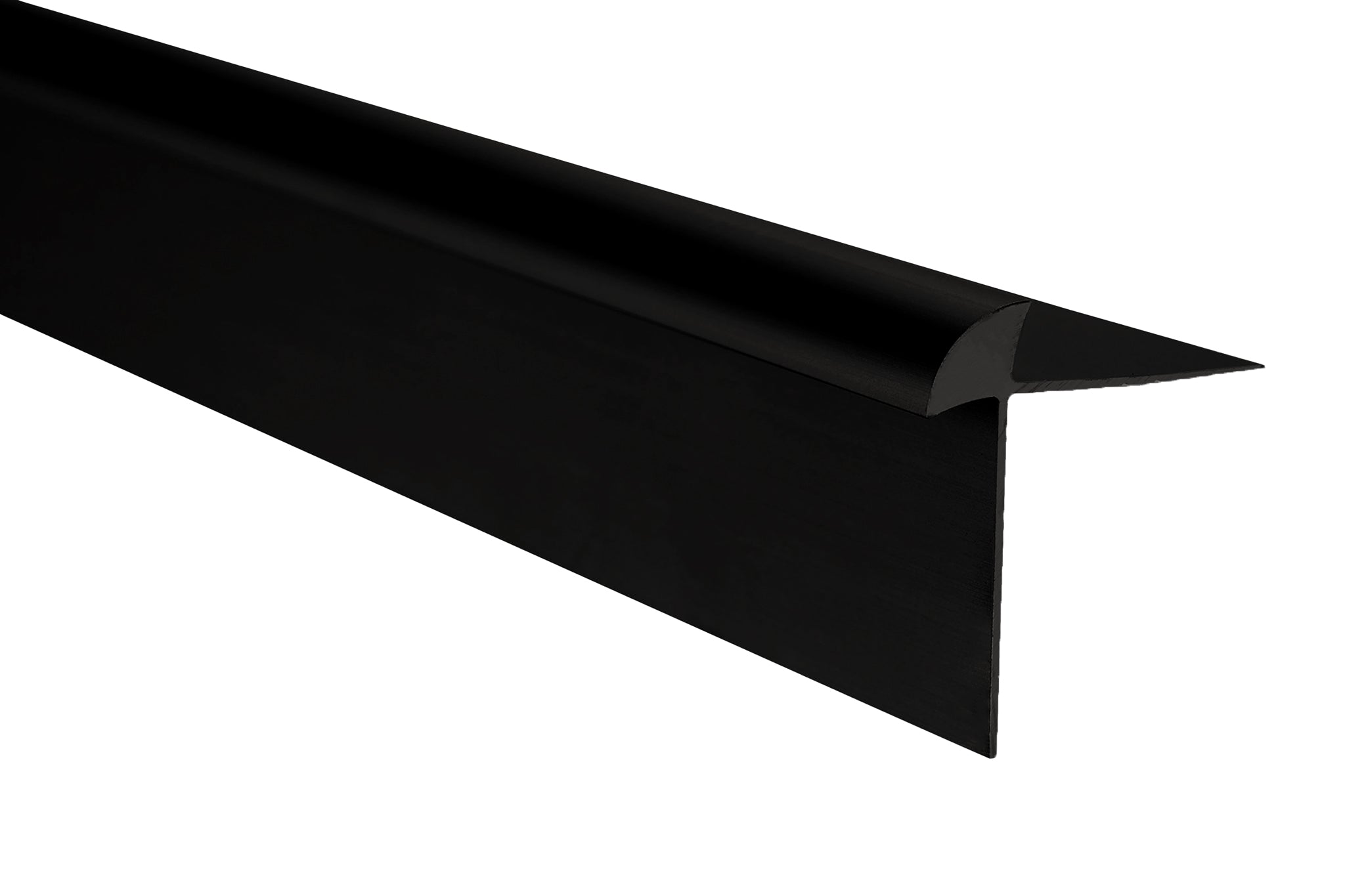M-D PRO - Coin extérieur de nez de marche carré pour vinyl en aluminium enduit de poudre noir mat - 1/4" x 1" (25 mm) x 1-1/4" x 12'