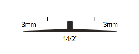 Futura Transitions - Jonction pour vinyle sans rebord LVT 133 en aluminium fini d'usine - 1/8" (3 mm) x 1-1/2" x 12'