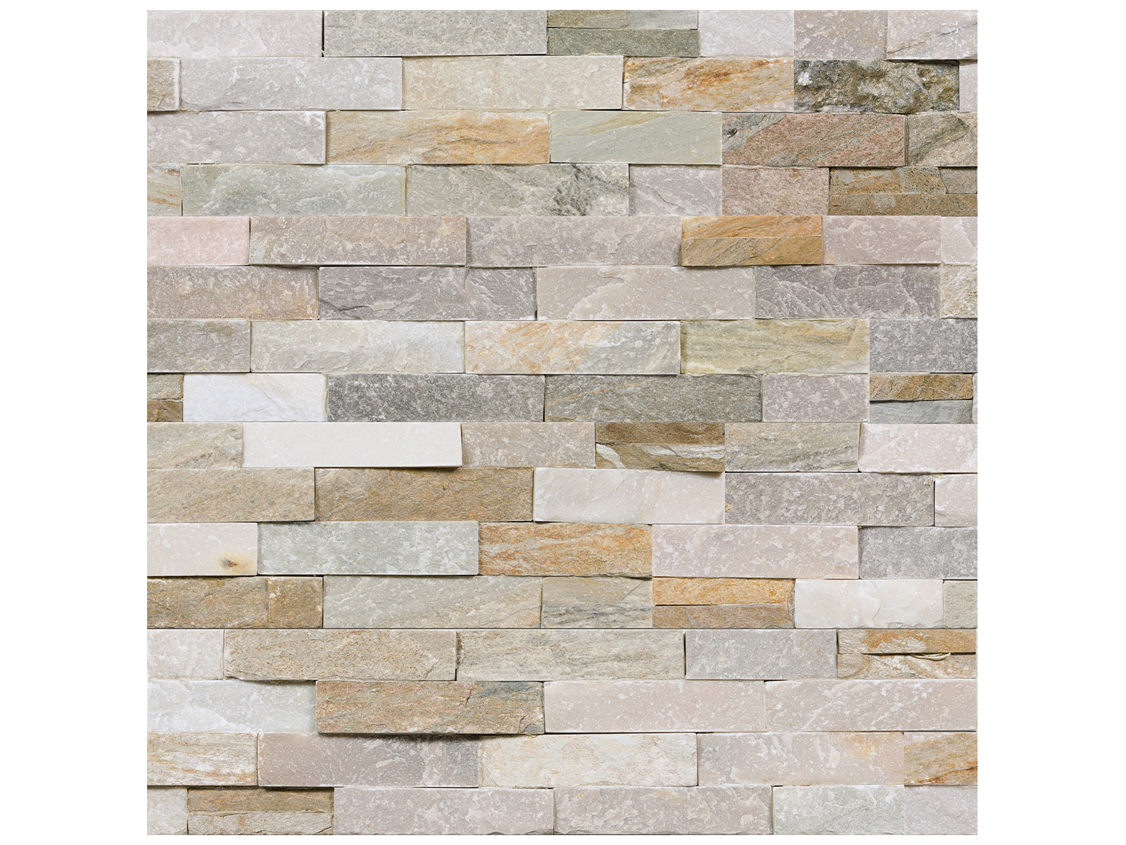 Anatolia - Mosaïque de pierre naturelle Ledger Stone Beachwalk Coin assemblé adoucie - 6" x 18"