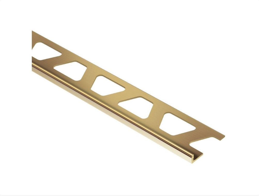 Schluter - 1/8" (3 mm) x 8' 2-1/2" - SCHIENE Profilé de bordure pour mur/plancher laiton ||M30