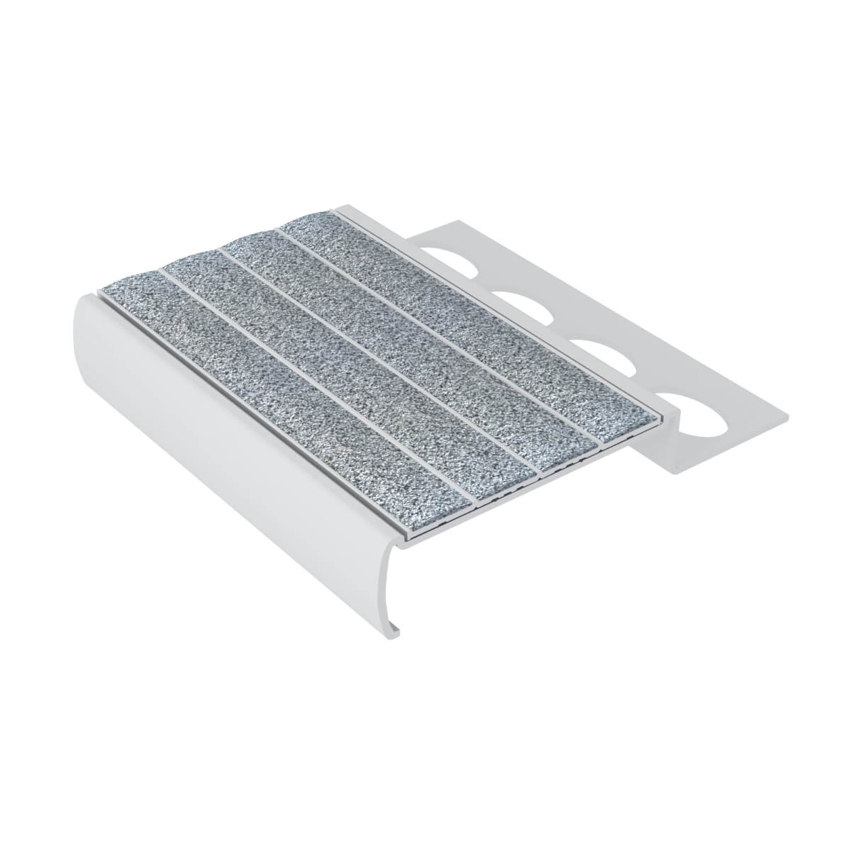 Kinesik - Ecoglo M4.125-N30 Nez de marche avec ailette d'ancrage 12.5 mm et bandes antidérapantes grises 2" x 8'