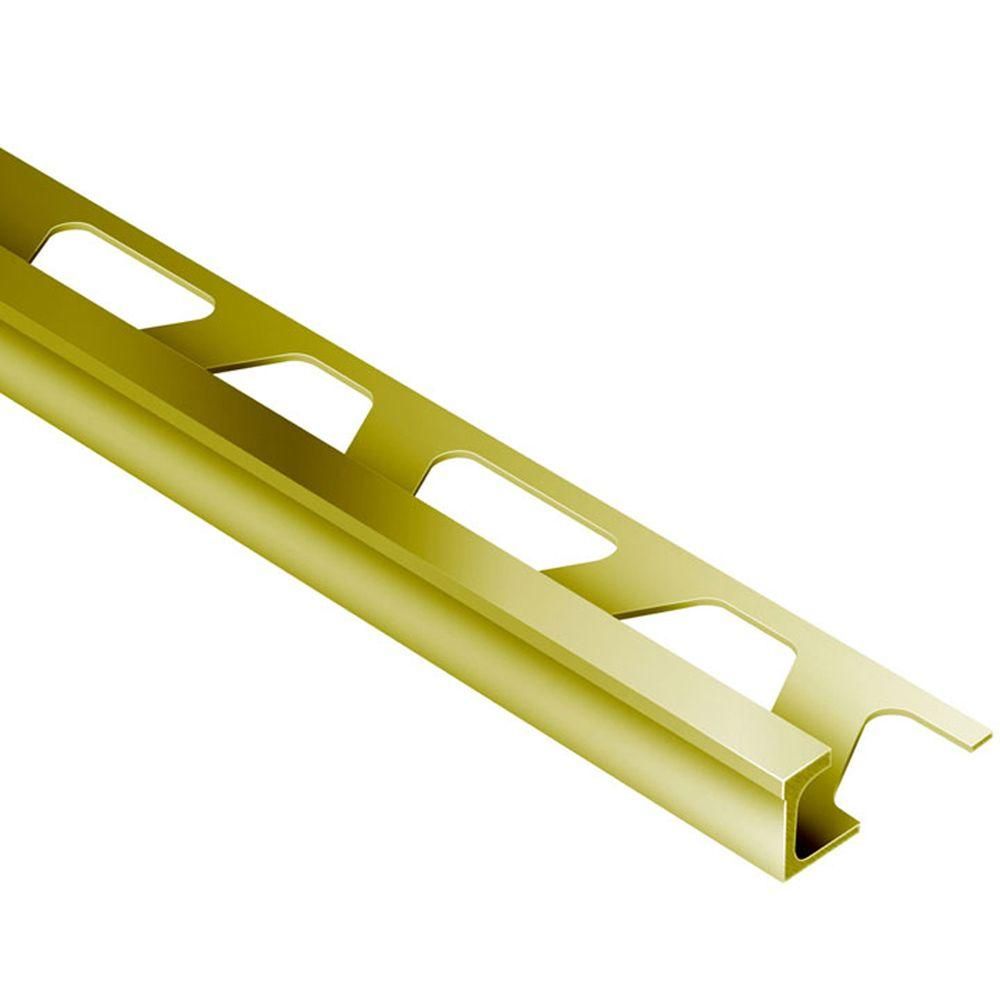 Schluter - DECO Profilé décoratif de protection de rebord large - laiton 11/32" (9 mm) x 8' 2-1/2"