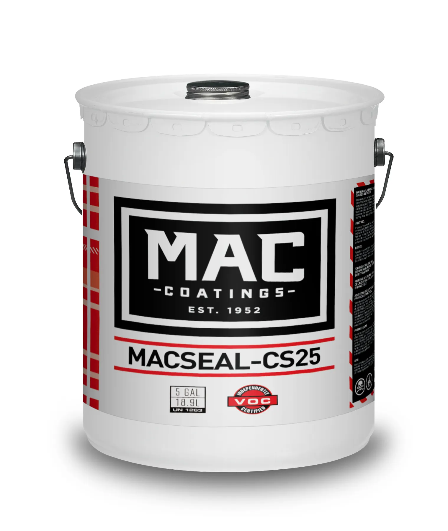 MAC Coatings - Scellant acrylique MACSEAL-CS25 Transparent Lustré 18.93 L