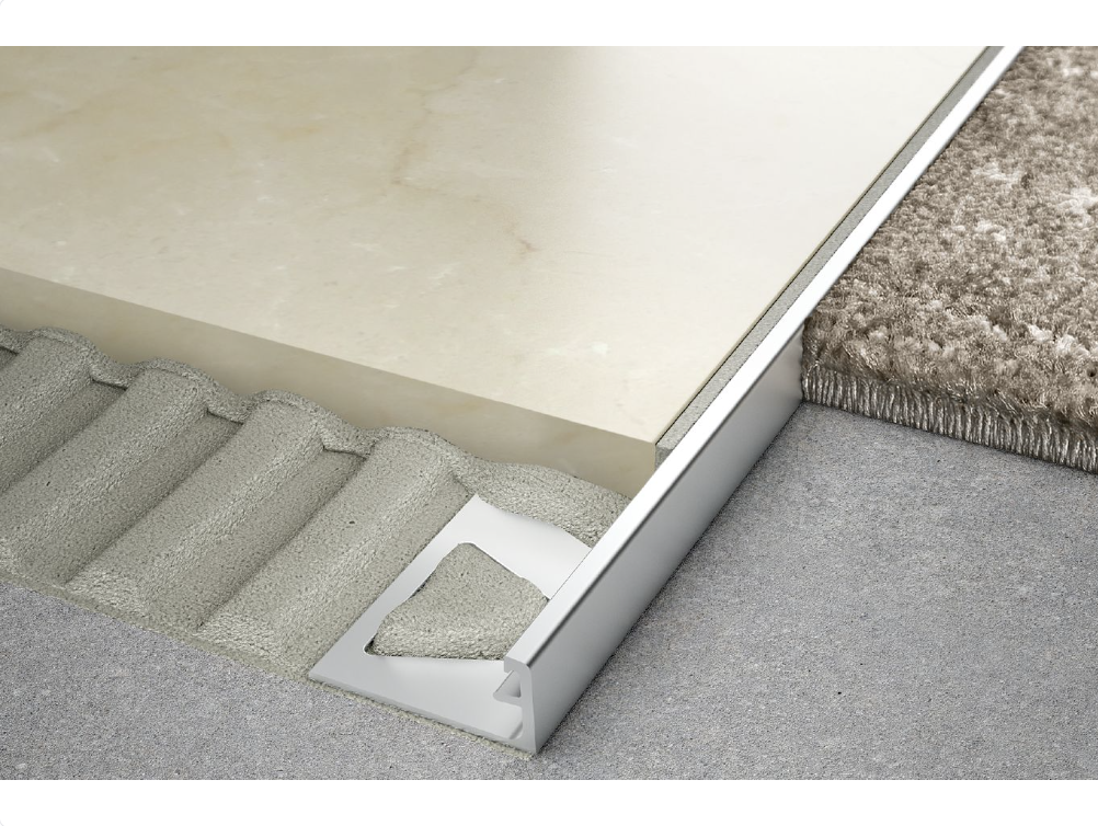 Schluter - 1/8" (3 mm) x 8' 2-1/2" - SCHIENE Profilé de bordure pour plancher aluminium ||A30