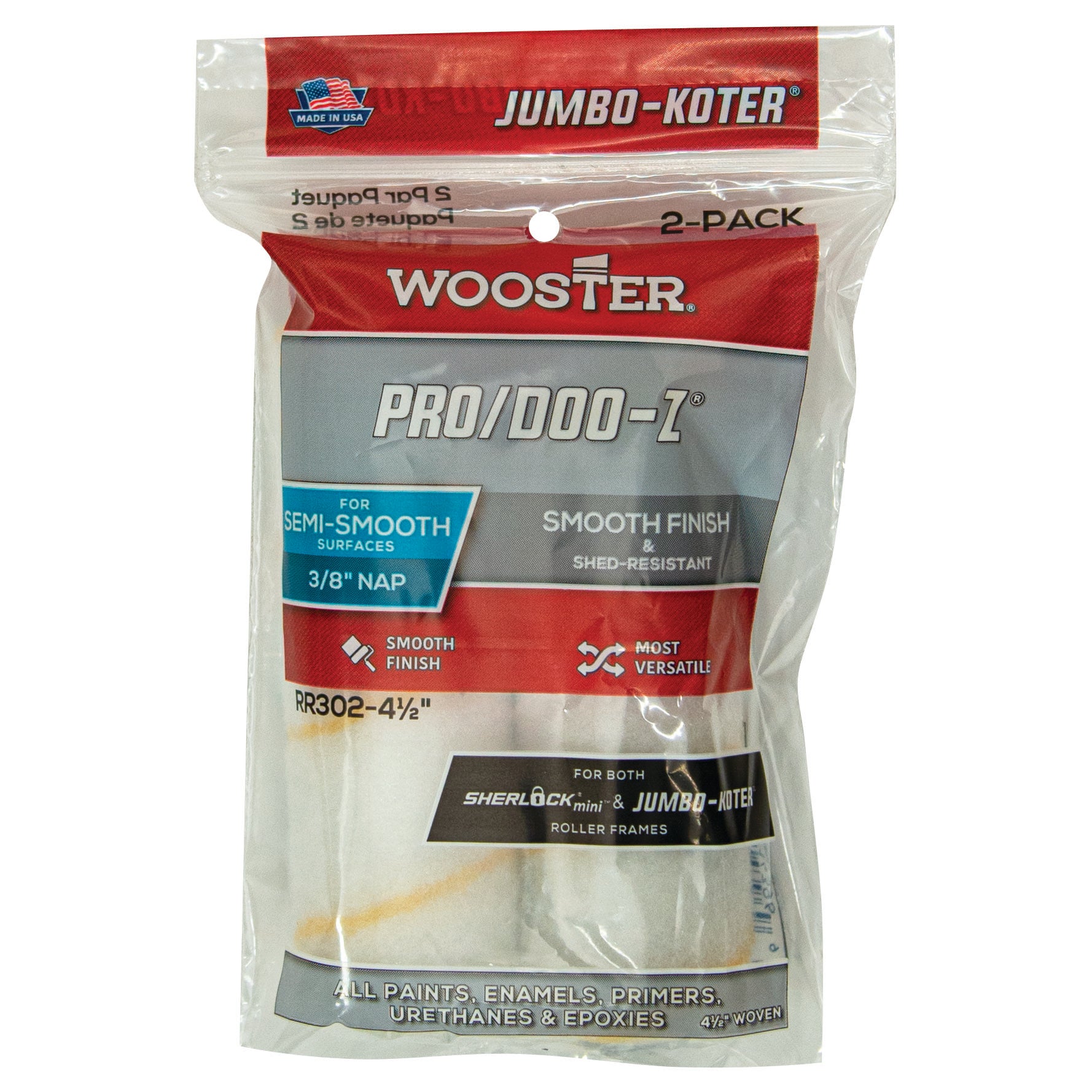 Seymour Midwest - Jumbo-Koter Pro / Doo-Z 4,5" - Paquet de 2 (paquet de 2)