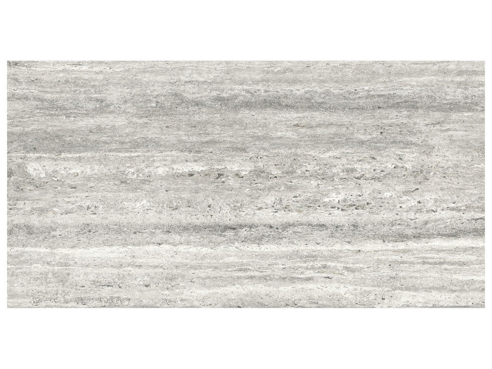 Anatolia - Majesto - Travertino Titanium - Tuile de porcelaine colorée dans la masse, fini mat organique, rectifiée 60 x 120 cm (24 x 48 po)
