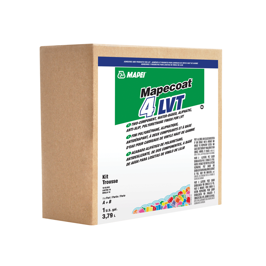 Mapei - Mapecoat 4 LVT Ensemble de fini antidérapant parties A + B 30 lustré 3.79 L