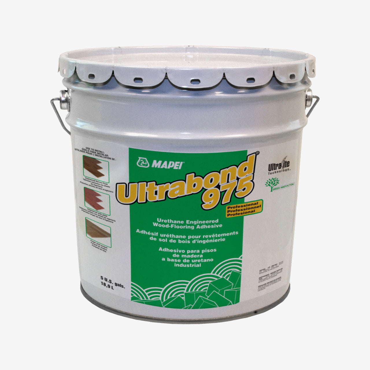 Mapei - Ultrabond Eco 975 Adhésif uréthane standard pour planchers de bois franc 4 gal