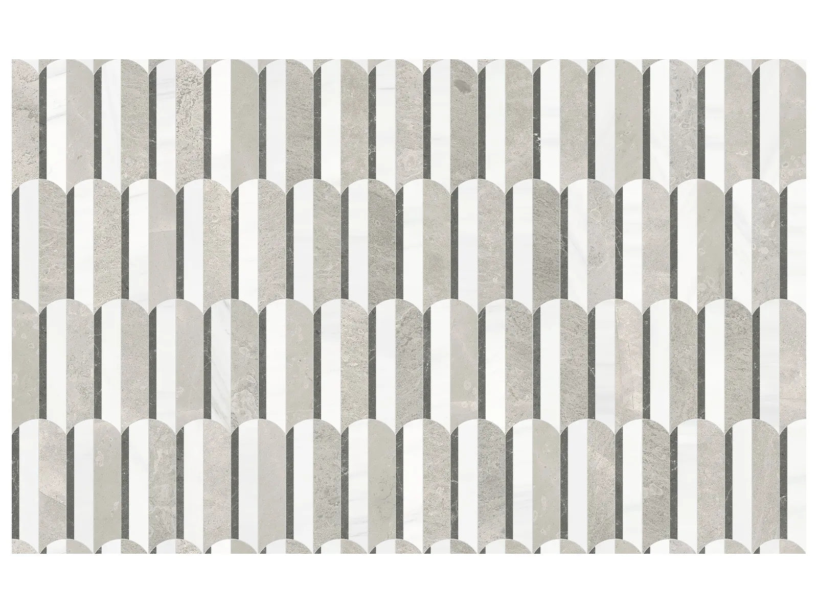 Utopio Hydros Natural Stone Mosaic - Mist ||5001-0403-0