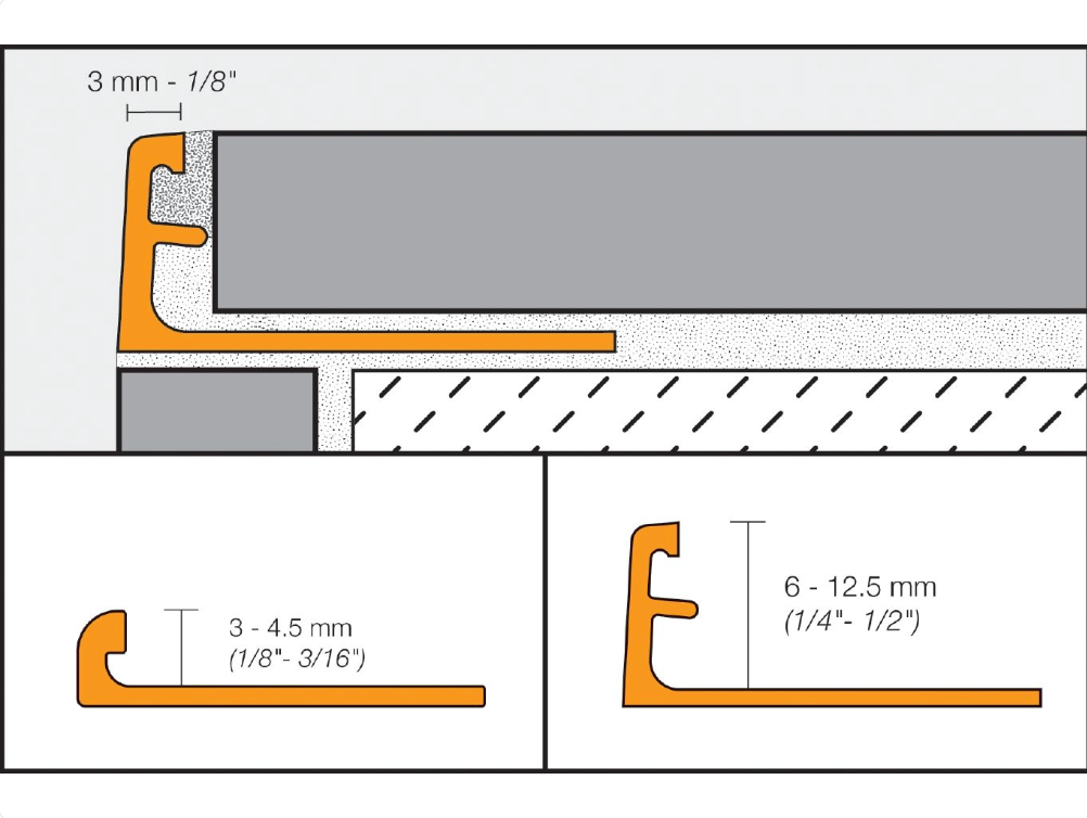 Schluter - 3/8" (10 mm) x 8' 2-1/2" - SCHIENE Profilé de bordure de mur aluminium noir ||A100GS