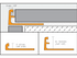 Schluter - 3/8" (10 mm) x 8' 2-1/2" - SCHIENE Profilé de bordure de mur/plancher aluminium anodisé chrome brossé ||A100ACGB
