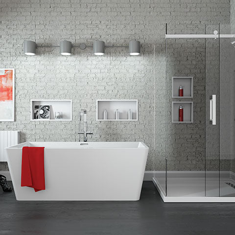 Nautika - 12x24 - Niche Acier Inoxidable Blanc ||N1224W