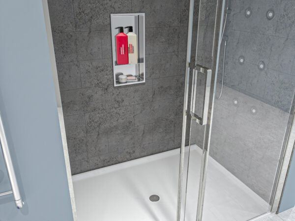 Nautika - 24x12 - Niche Verticale Inox Tablette Noir ||N2412TXB