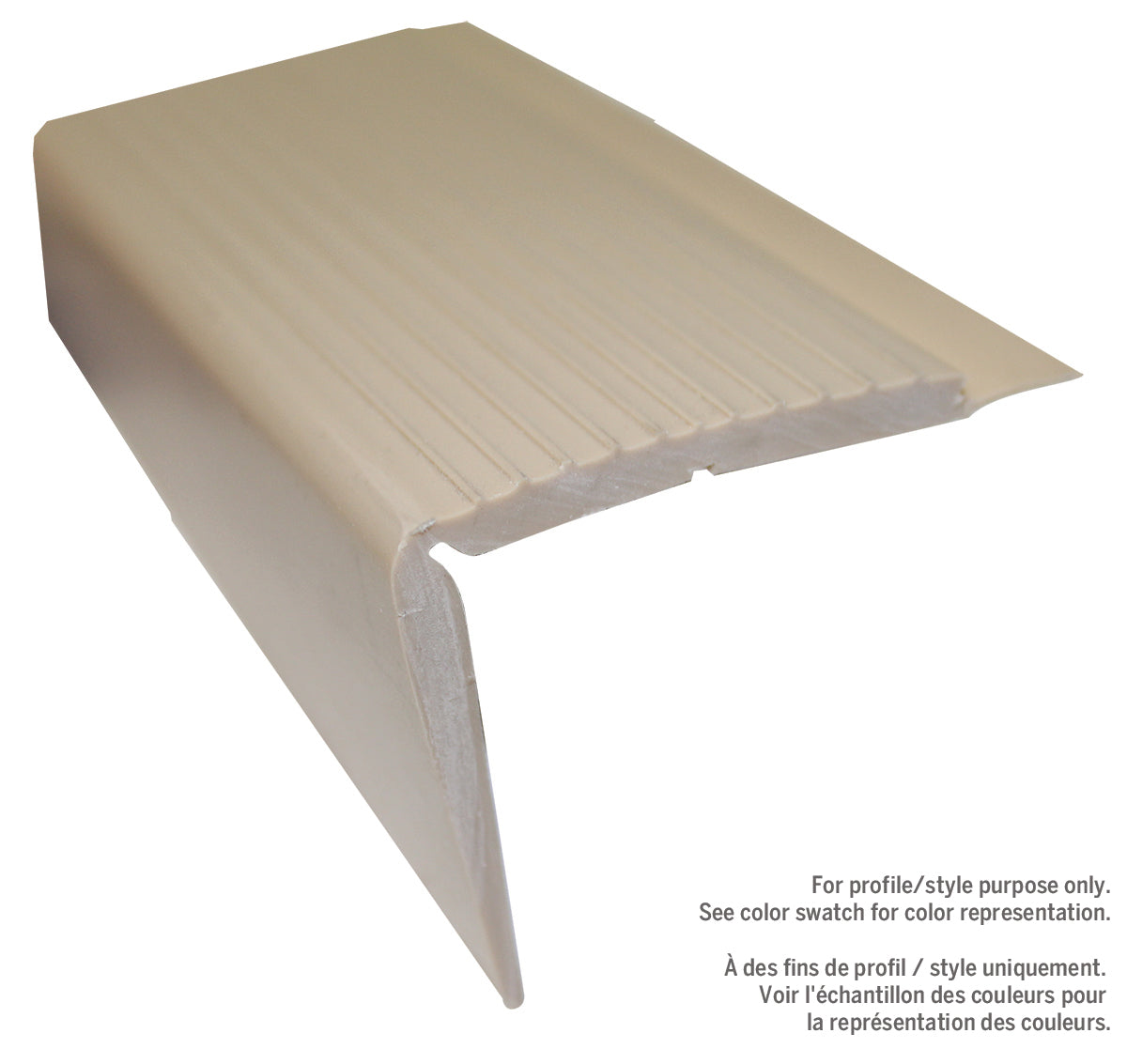 M-D PRO - Nez de marche en vinyle aboutant #021 Platnium Grey 2-1/8" x 2-3/4" x 12'