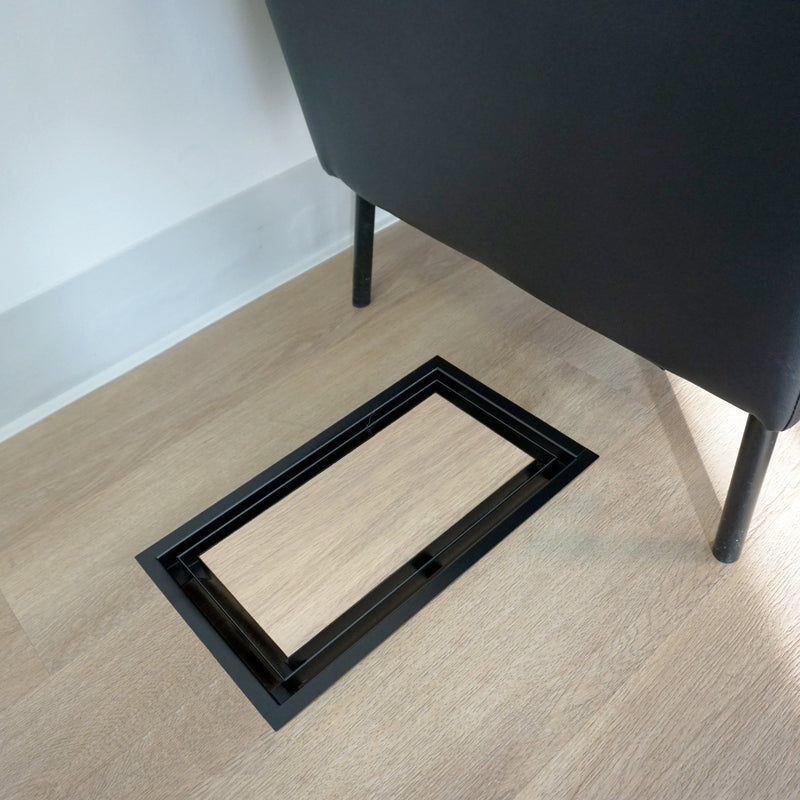 Fittes - Trappe de ventilation avec retour d'air OG Matte Black 8" x 14-1/4"