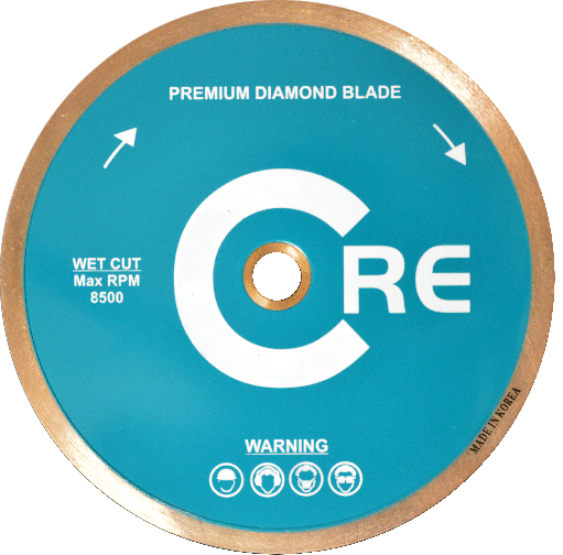 Core Abrasives - Lame à bord continu PAGCR-G pour le verre 8"