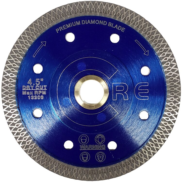 Core Abrasives - Lame à mailles turbo à noyau silencieux PAMTT pour la porcelaine 4.5"