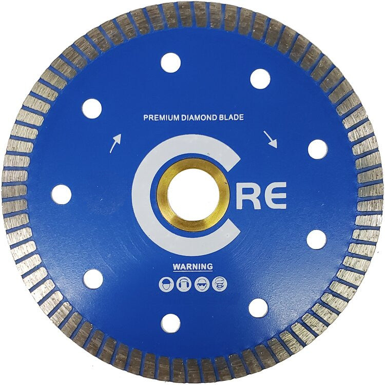Core Abrasives - Lame fine segmentée turbo Papos pour la porcelaine 5"