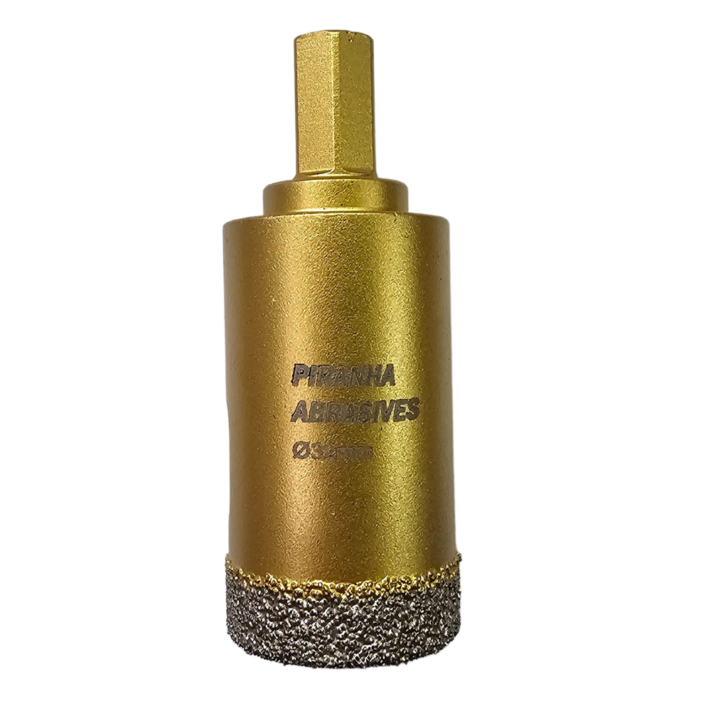 Piranha - Trépan diamenté à l'eau/à sec PAVBDB HEX 4-1/2" avec tige hexagonale pour carottage de la porcelaine et du marbre