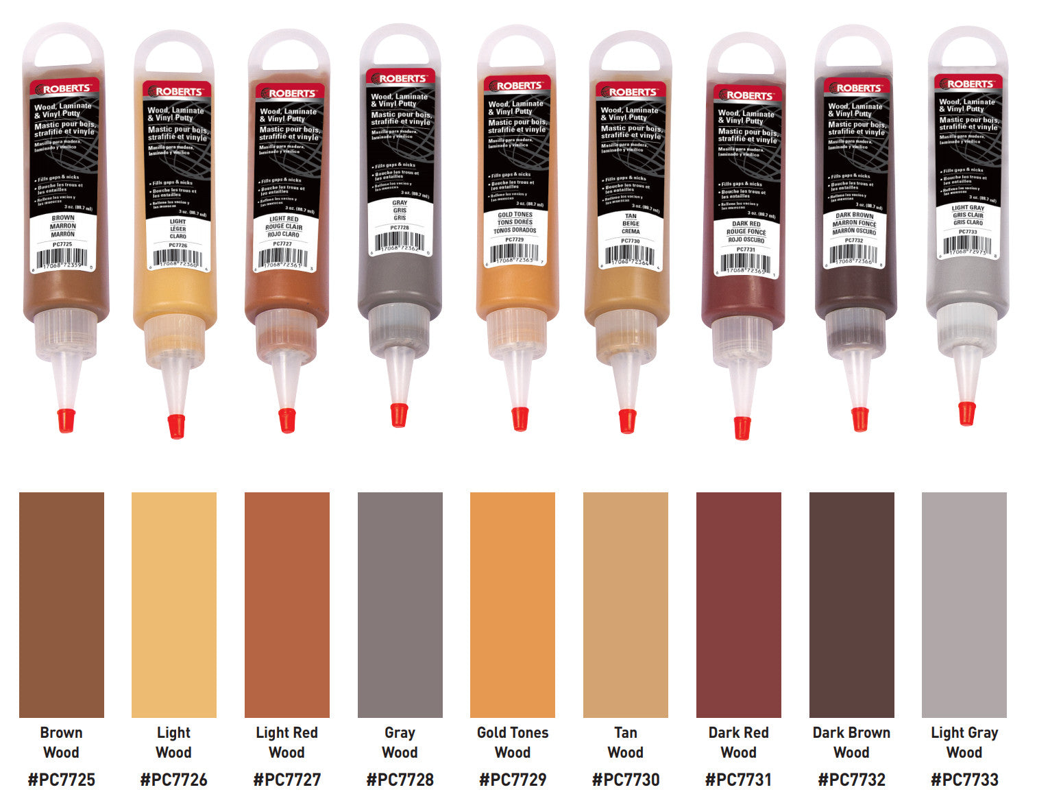 Roberts - Mastic pour bois et vinyle 3oz Rouge Foncé