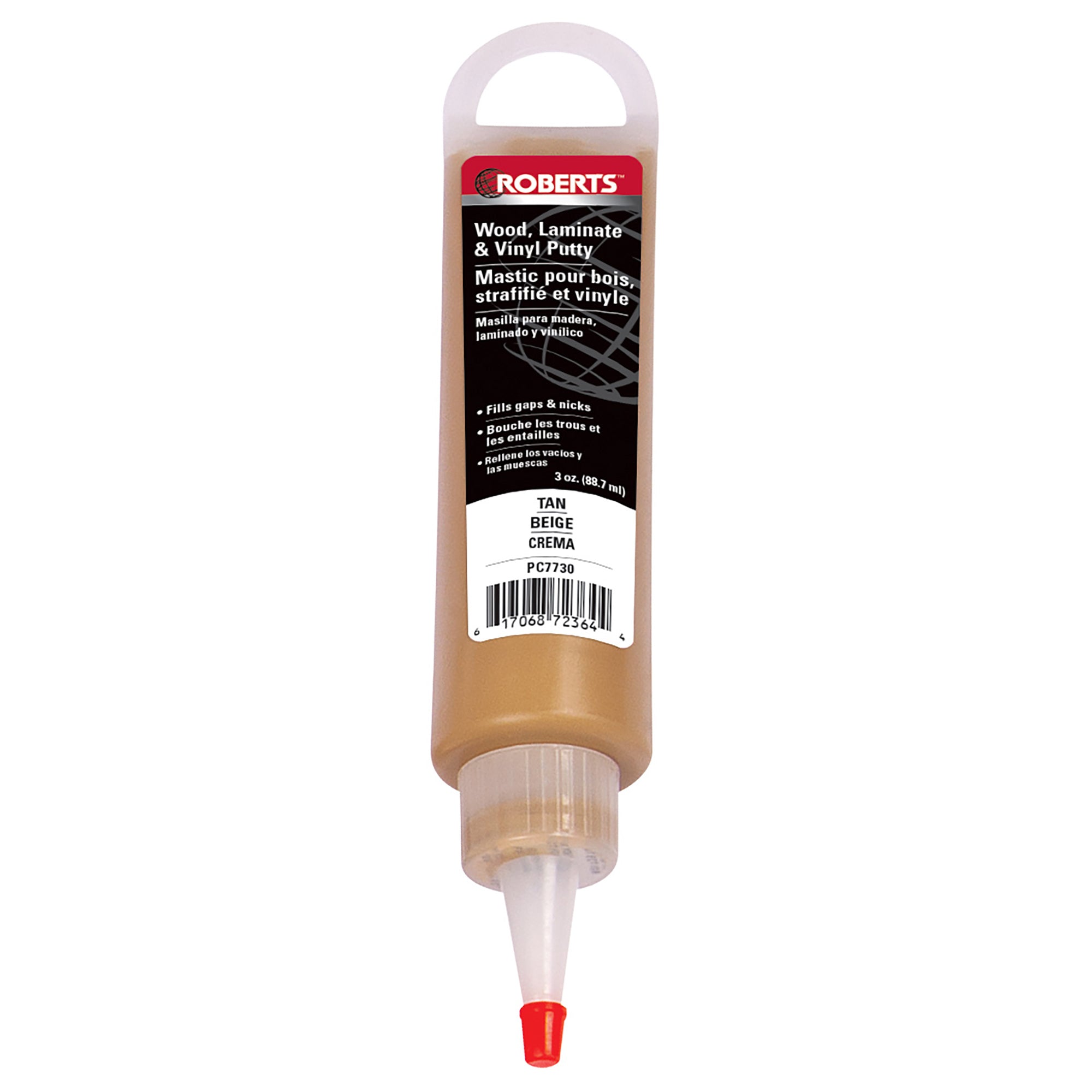 Roberts - Mastic de réparation pour le bois, le stratifié et le vinyle - Couleur Tan (3 oz.)