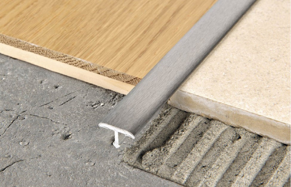 Progress Profiles - Slim Trim Procover acier inoxydable satiné (9 mm) 11/32" x 25/32" x 8' 10-5/16"