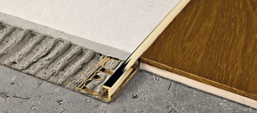 Progress Profiles - Moulure décorative pour bordure Proelegant laiton naturel (8 mm) 5/16" x 8' 10-5/16"