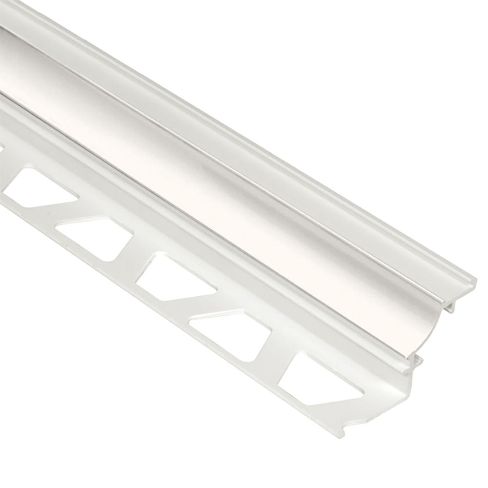 Schluter - DILEX-PHK Profilé à gorge avec un radius de 3/8" (10 mm) - plastique PVC blanc 3/8" x 8' 2-1/2"