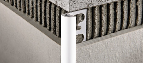 Progress Profiles - Moulure arrondie décorative pour bordure de céramique Projolly résine de vinyle non-toxique et anti-choc #01 blanc 3/8" (10 mm) x 8' 10-5/16"