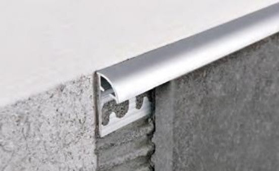 Progress Profiles - Moulure décorative pour bordure de céramique Projolly aluminium anodisé argent (10 mm) 3/8" x 8' 10-5/16"