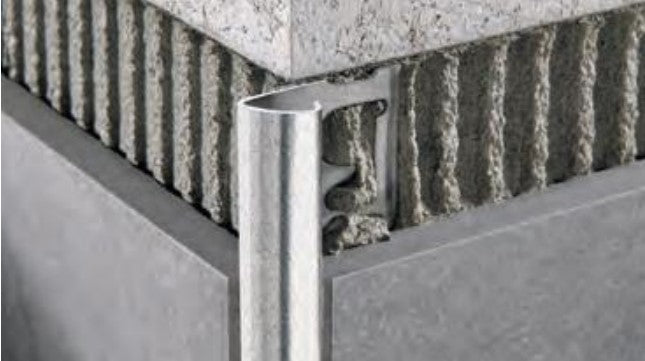 Progress Profiles - Moulure décorative pour bordure de céramique Projolly acier inoxydable satiné (12.5 mm) 1/2" x 8' 10-5/16"