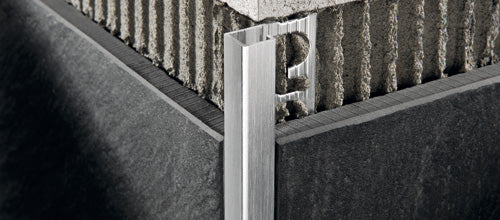 Progress Profiles - Moulure décorative pour bordure de céramique Projolly Square aluminium brossé argent 12.5 mm