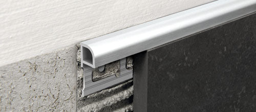 Progress Profiles - Moulure décorative pour bordure de céramique Projolly Quart aluminium brossé argent (10 mm) 3/8" x 8' 10-5/16"