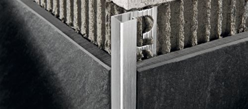 Progress Profiles - Moulure décorative pour bordure de céramique Projolly Square aluminium brossé chrome (10 mm) 3/8" x 8' 10-5/16"