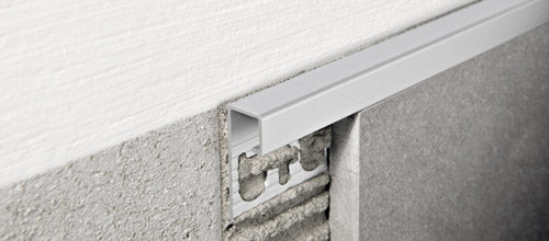 Progress Profiles - Moulure décorative pour bordure de céramique Projolly Square aluminium poli titane (8 mm) 5/16" x 8' 10-5/16"