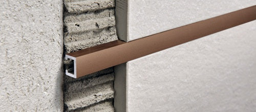 Progress Profiles - Moulure décorative pour bordure de céramique Prolistel P ALL aluminium poli brossé cuivre (10 mm) 3/8" x 8' 10-5/16"
