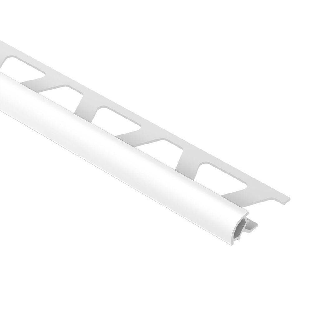 Schluter - RONDEC Bullnose Trim - PVC Plastic Bright White 3/8" (10 mm) x 8' 2-1/2"