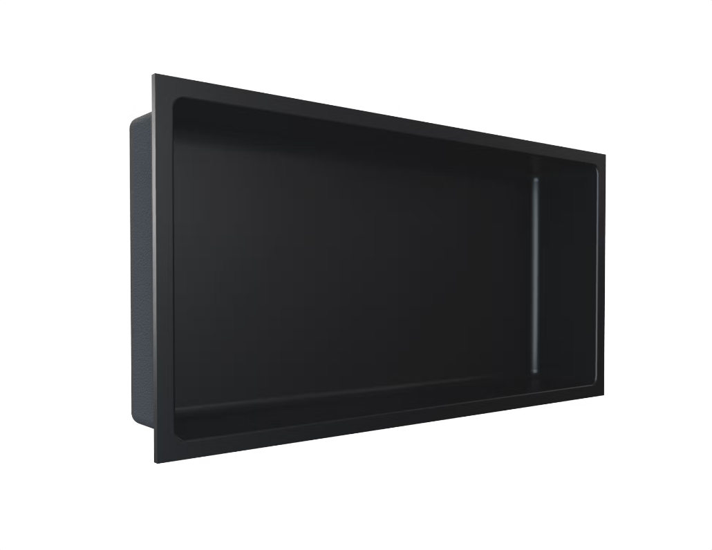 Fusion - 12" x 24" - Niche de douche Acier inoxydable noir ||PRO1224B