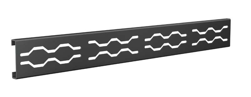 Fusion - Grille de douche linéaire acier inoxydable noir 2-1/2" x 42"