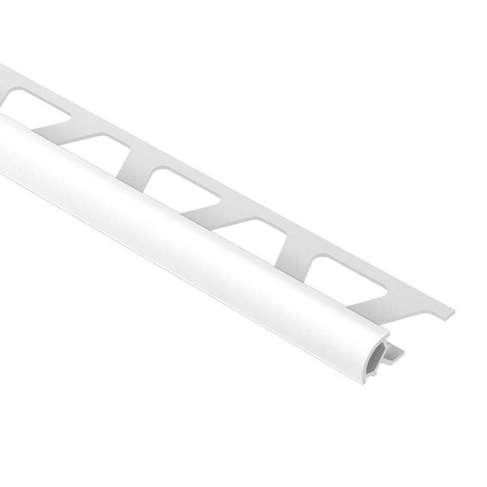 Schluter - RONDEC Bullnose Trim - PVC Plastic Bright White 5/16" (8 mm) x 8' 2-1/2"