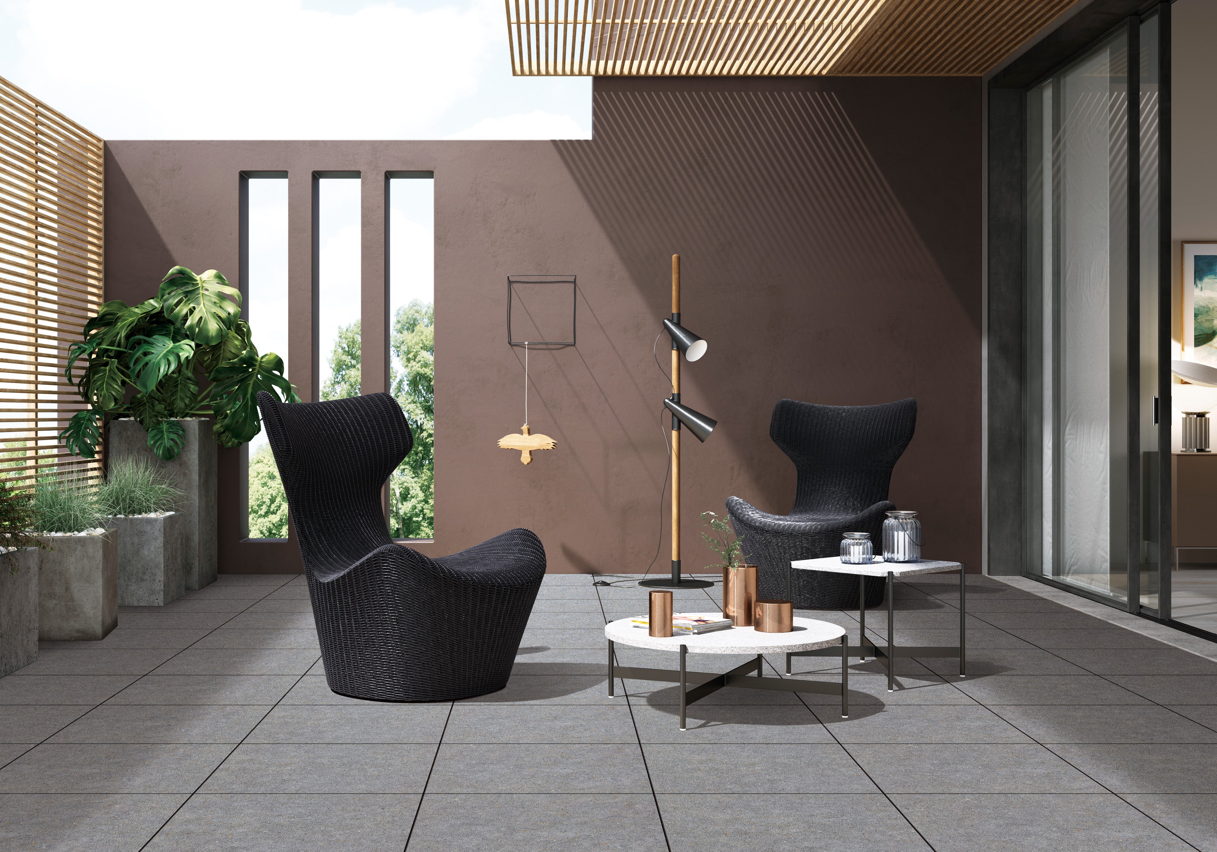 Enmon Project Grigio — dalle de patio en porcelaine 20 mm