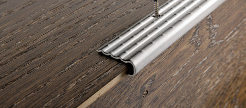 Progress Profiles - Nez de marche percé Prostyle 2610 acier inoxydable satiné (10 mm) 3/8" x 1-1/32" x 8' 10-5/16"