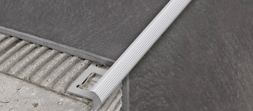 Progress Profiles - Nez de marche de céramique Prostyle KL 10 aluminium anodisé argent (18 mm) 23/32" x 8' 10-5/16"