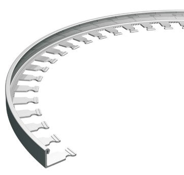 Progress Profiles - Moulure décorative pour bordure de céramique Proterminal Curved acier inoxydable poli (10 mm) 3/8" x 8' 10-5/16"
