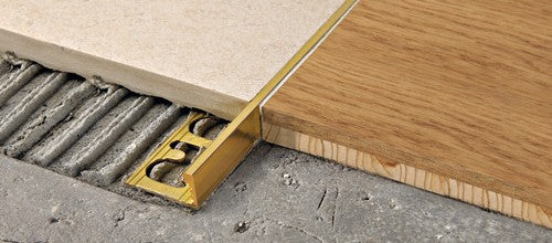 Progress Profiles - Moulure décorative pour bordure de céramique Proterminal laiton naturel (10 mm) 3/8" x 8' 10-5/16"